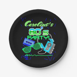 Plato De Papel fiesta de la cinta de casete 80s