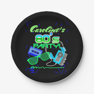 Plato De Papel fiesta de la cinta de casete 80s