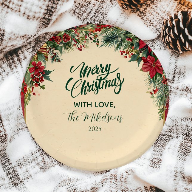 Plato De Papel Fiesta de la Fiesta Rusa de la Cinsettia Roja (Subido por el creador)