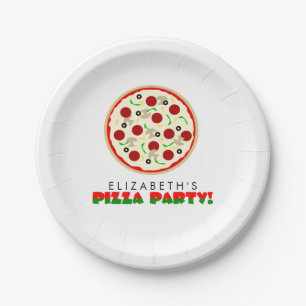 Plato De Papel Fiesta de la pizza