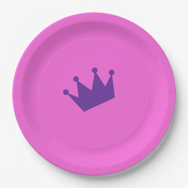 Plato De Papel Fiesta de la Reina de Cumpleaños (Anverso)