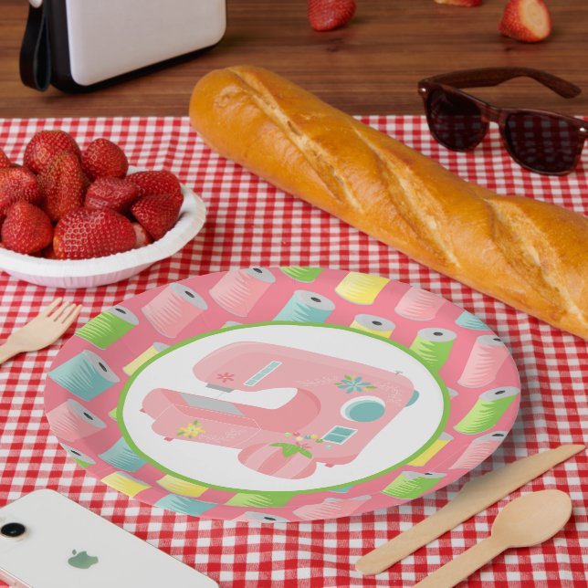 Plato De Papel Fiesta de los amantes de la costura (Picnic)