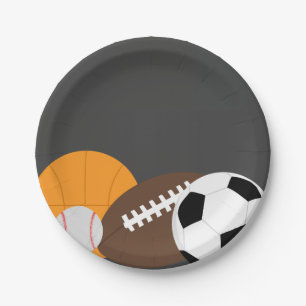 Plato De Papel Fiesta de los deportes de All Star