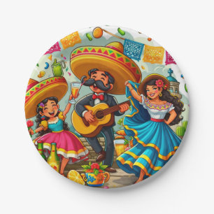 Plato De Papel Fiesta de Mariachi