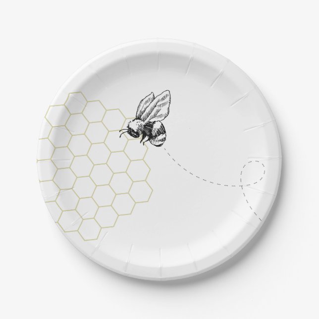 Plato De Papel Fiesta de miel dulce (Anverso)