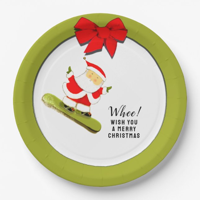 Plato De Papel Fiesta de Navidad (Anverso)