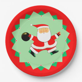 Plato De Papel Fiesta de Navidad de bolos