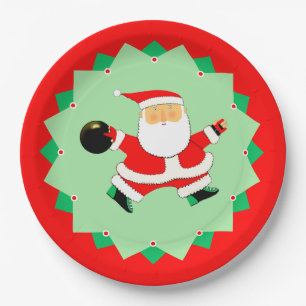 Plato De Papel Fiesta de Navidad de bolos