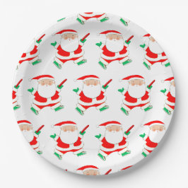 Plato De Papel Fiesta de Navidad de Disc Golf