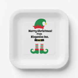 Plato De Papel Fiesta de Navidad de empresa personalizada