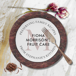 Plato De Papel Fiesta de Navidades de Borgoña recetas familiares