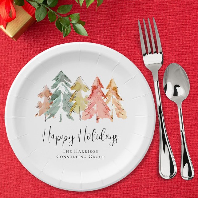 Plato De Papel Fiesta de Navidades de Elegant Business Happy Holi (Subido por el creador)