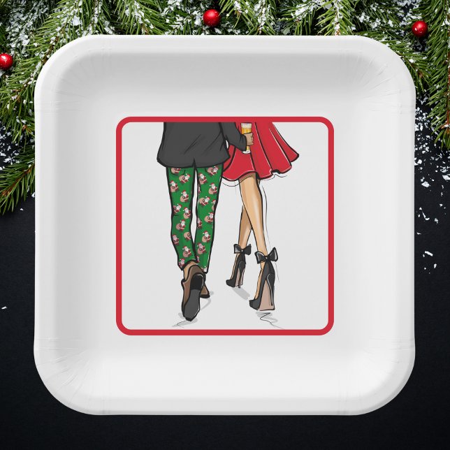 Plato De Papel Fiesta de Navidades de parejas festivas (Subido por el creador)