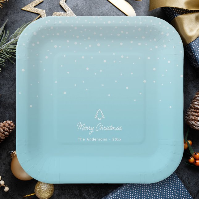 Plato De Papel Fiesta de Navidades nevados azul Pastel ligero mín (Subido por el creador)