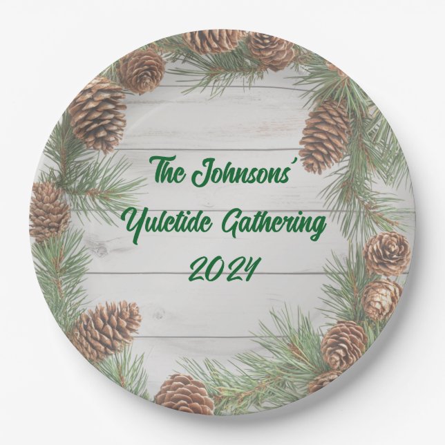 Plato De Papel Fiesta de Navidades rusos (Anverso)