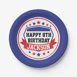 Plato De Papel Fiesta de niños guerreros Ninja