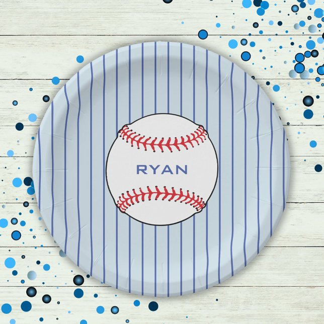 Plato De Papel Fiesta de Niños Personalizados de Ball de Béisbol  (Subido por el creador)