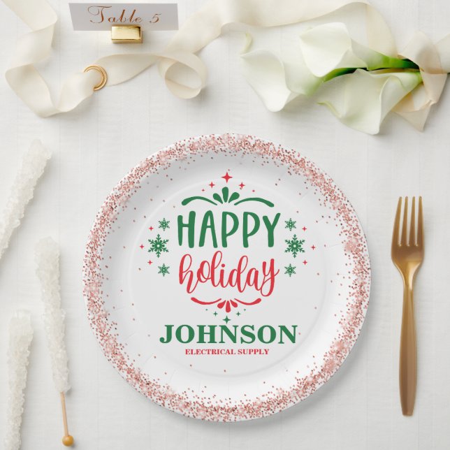 Plato De Papel Fiesta de oficina de navidades (Boda)