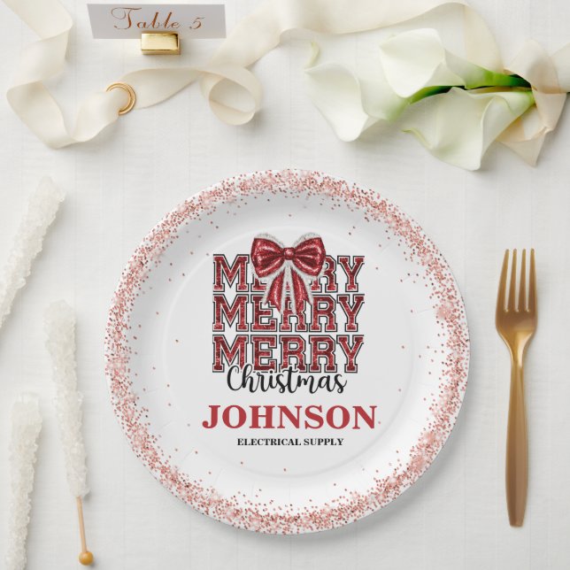 Plato De Papel Fiesta de oficina de navidades (Boda)