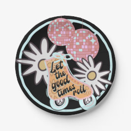 Plato De Papel Fiesta de patinaje sobre ruedas Disco