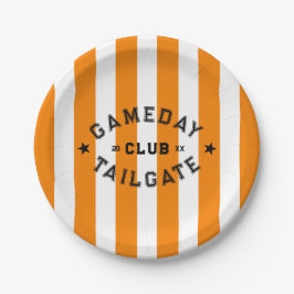 Plato De Papel Fiesta de Personalizado de banda roja Gameday Tail