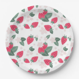 Plato De Papel Fiesta de picnic Strawberry Summer Berry Birthday
