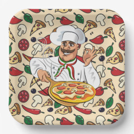 Plato De Papel Fiesta de Pizza