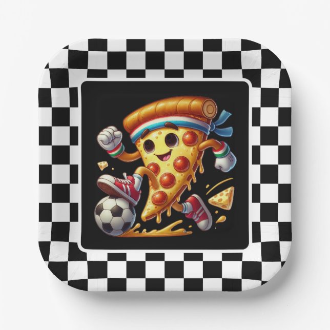 Plato De Papel fiesta de pizza de Guay Soccer (Anverso)