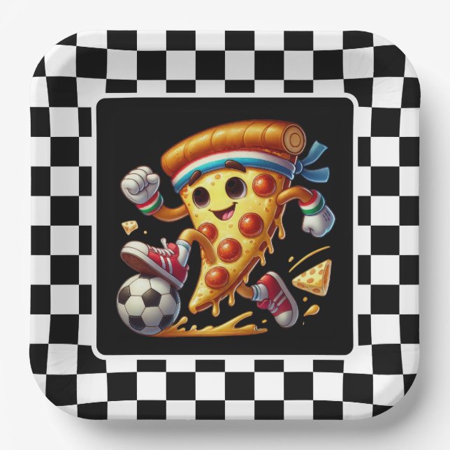 Plato De Papel fiesta de pizza de Guay Soccer (Anverso)