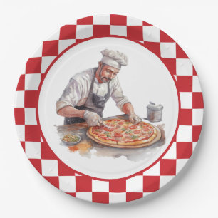 Plato De Papel fiesta de pizza del chef Guay