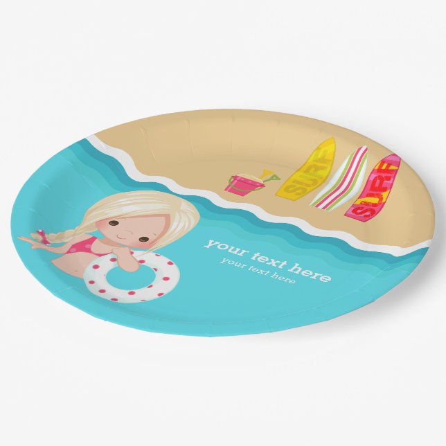 Plato De Papel fiesta de playa (Angular)