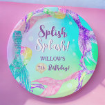 Plato De Papel Fiesta de playa sirena cruza el cumpleaños de los<br><div class="desc">Añada un toque de encanto a su fiesta con nuestras fascinantes placas de papel Fiesta, inspiradas en el encanto caprichoso de nuestra sirena. Con las colas de sirena de color agua pintadas a mano en una deliciosa gama de tonos rosa, púrpura, holográfico, arcoíris, azul y verde, acentuados con un falso...</div>