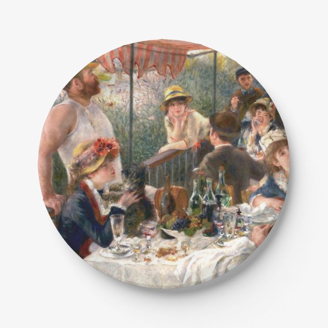Plato De Papel Fiesta de Renoir French Luncheon Boating (Anverso)