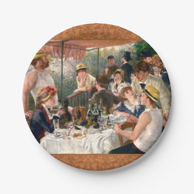 Plato De Papel Fiesta de Renoir French Luncheon Boating (Anverso)