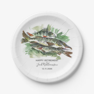 Plato De Papel Fiesta de retirada de la pesca de desecho Piel acu