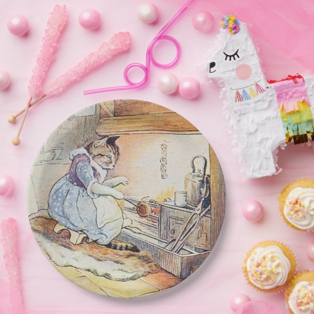 Plato De Papel Fiesta de retiro de cocción de gatos Kitty (Fiesta)