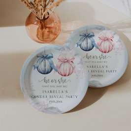 Plato De Papel Fiesta de revelación de género invernal