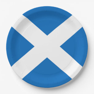 Plato De Papel Fiesta de Saltire del escocés