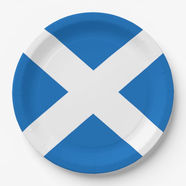 Plato De Papel Fiesta de Saltire del escocés (Anverso)