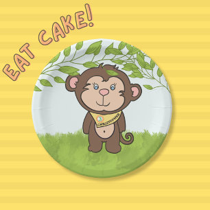 Plato De Papel Fiesta de Silly Monkey