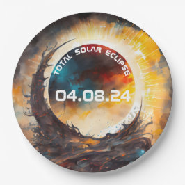 Plato De Papel Fiesta de visualización de eclipse solar