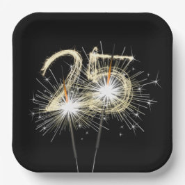 Plato De Papel fiesta del 25° aniversario habla sobre negro