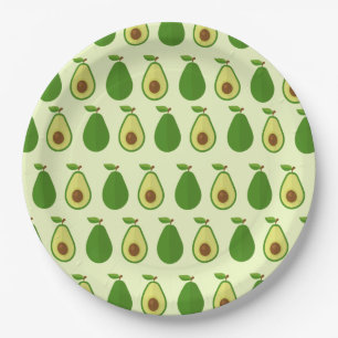 Plato De Papel Fiesta del aguacate 9" placas