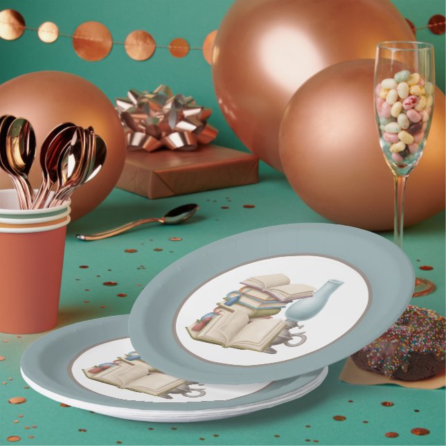Plato De Papel fiesta del club de lectura de libros (Multi)