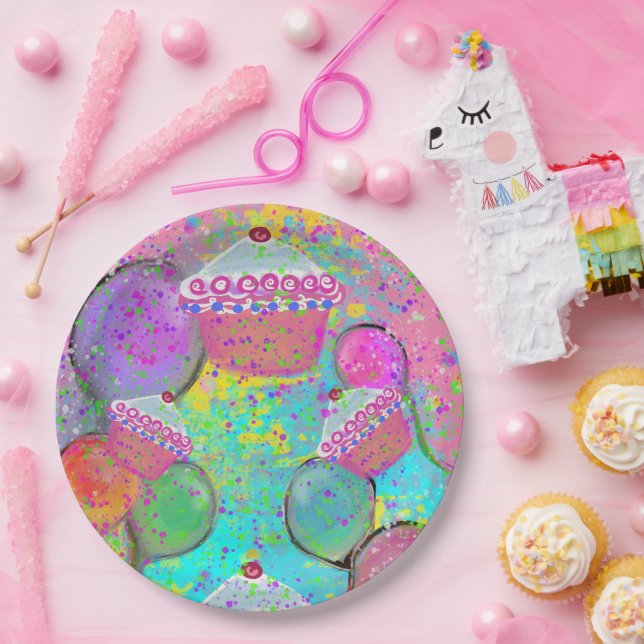 PLATO DE PAPEL FIESTA DEL CUMPLEAÑOS (Fiesta)