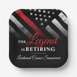 Plato De Papel Fiesta del Departamento de Bomberos de Retiro de B