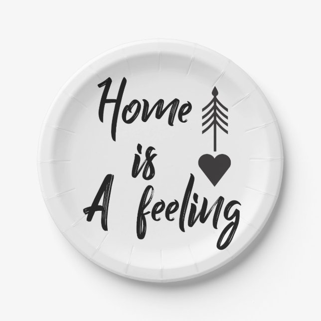 Plato De Papel Fiesta del estreno de una casa (Anverso)