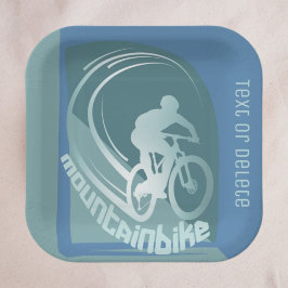 Plato De Papel Fiesta del evento Montainbike mtb Mountainbiker