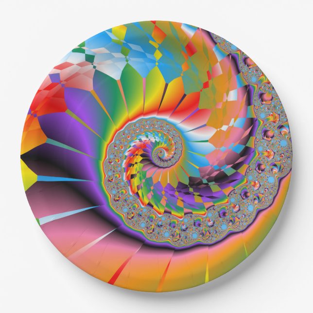 Plato De Papel Fiesta del Jardín de Verano (Anverso)