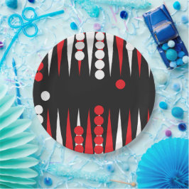 Plato De Papel Fiesta del jugador Backgammon